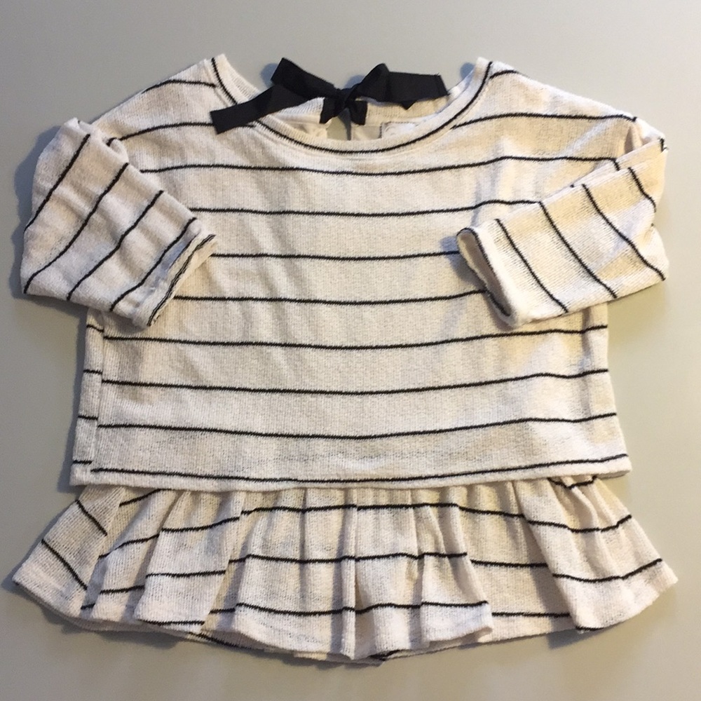 EUC Anthro Peplum Sweater with Bow